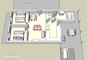 3D Jasmine's Cottage Floor plan